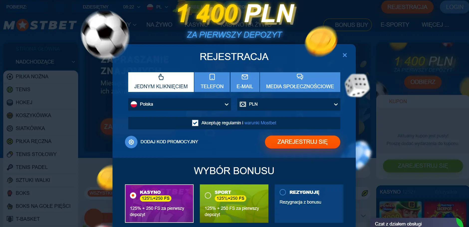Szybka rejestracja i Mostbet bonus bez depozytu za rejestrację